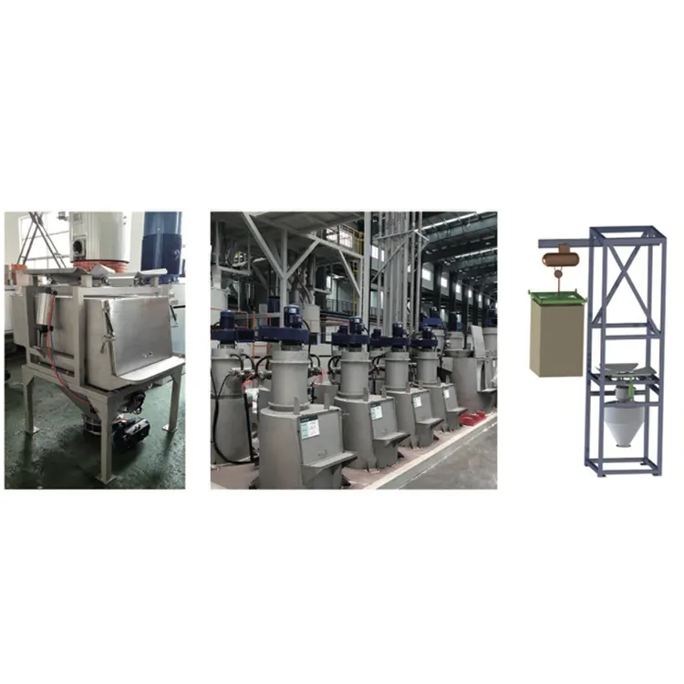 Estação de despejo de sacos sem poeira